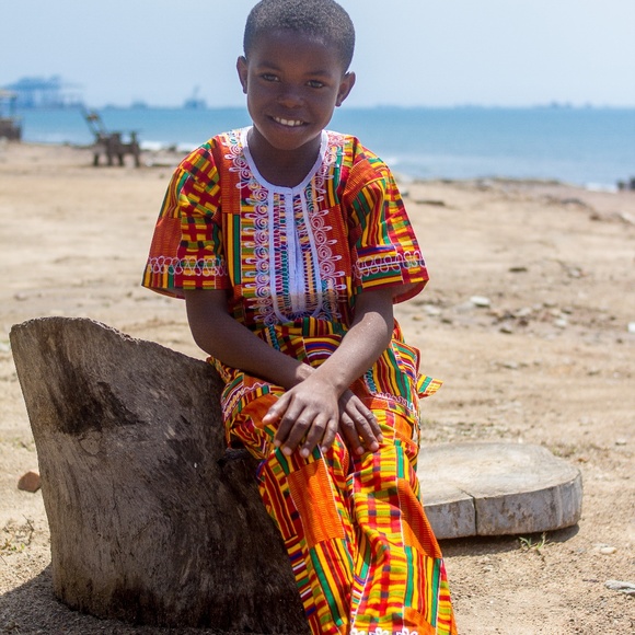 CLEARANCE- Matching Set, African Boy Kente Outfit - Picture 1 of 7